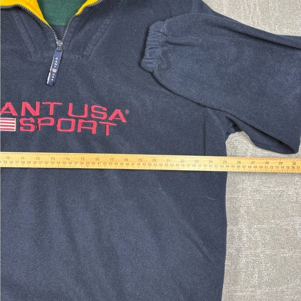 Vintage Gant USA Sport Fleece 1/4 Zip Men Size Large - Picture 4 of 6